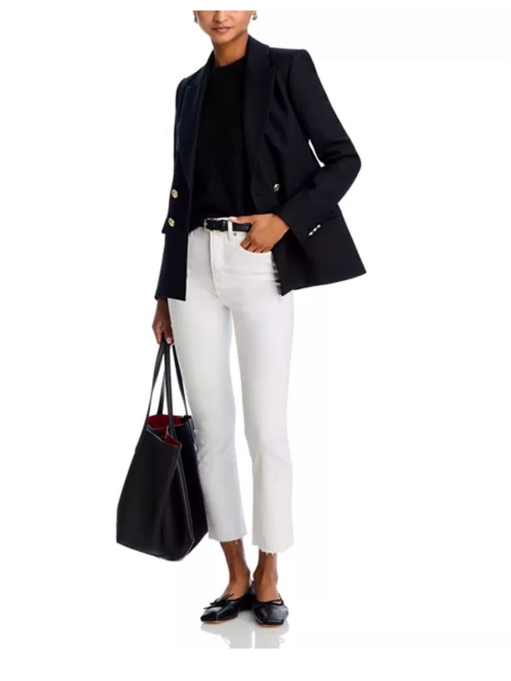 Veronica Beard Women's Carly Kick Flare High Rise Raw Hem White Jeans 29